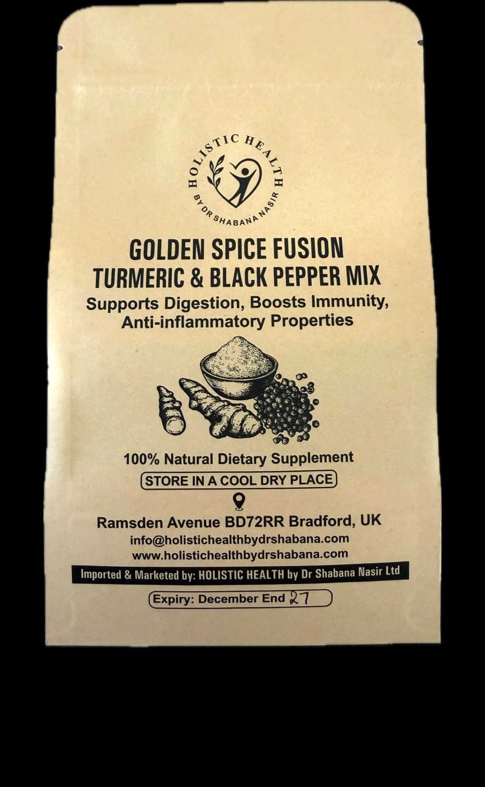 Golden Spice Fusion Turmeric & Black Pepper Mix | Natural Wellness Supplement | 150g - Image 6