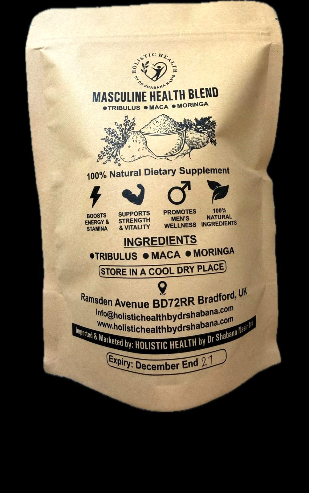 Masculine Health Blend | Tribulus, Maca & Moringa Supplement | 200g - Image 4