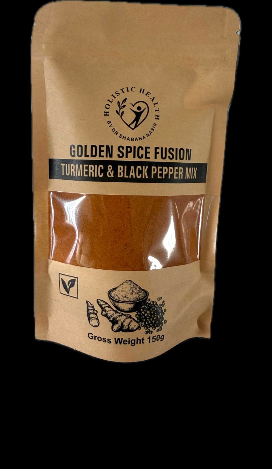 Golden Spice Fusion Turmeric & Black Pepper Mix | Natural Wellness Supplement | 150g - Image 3