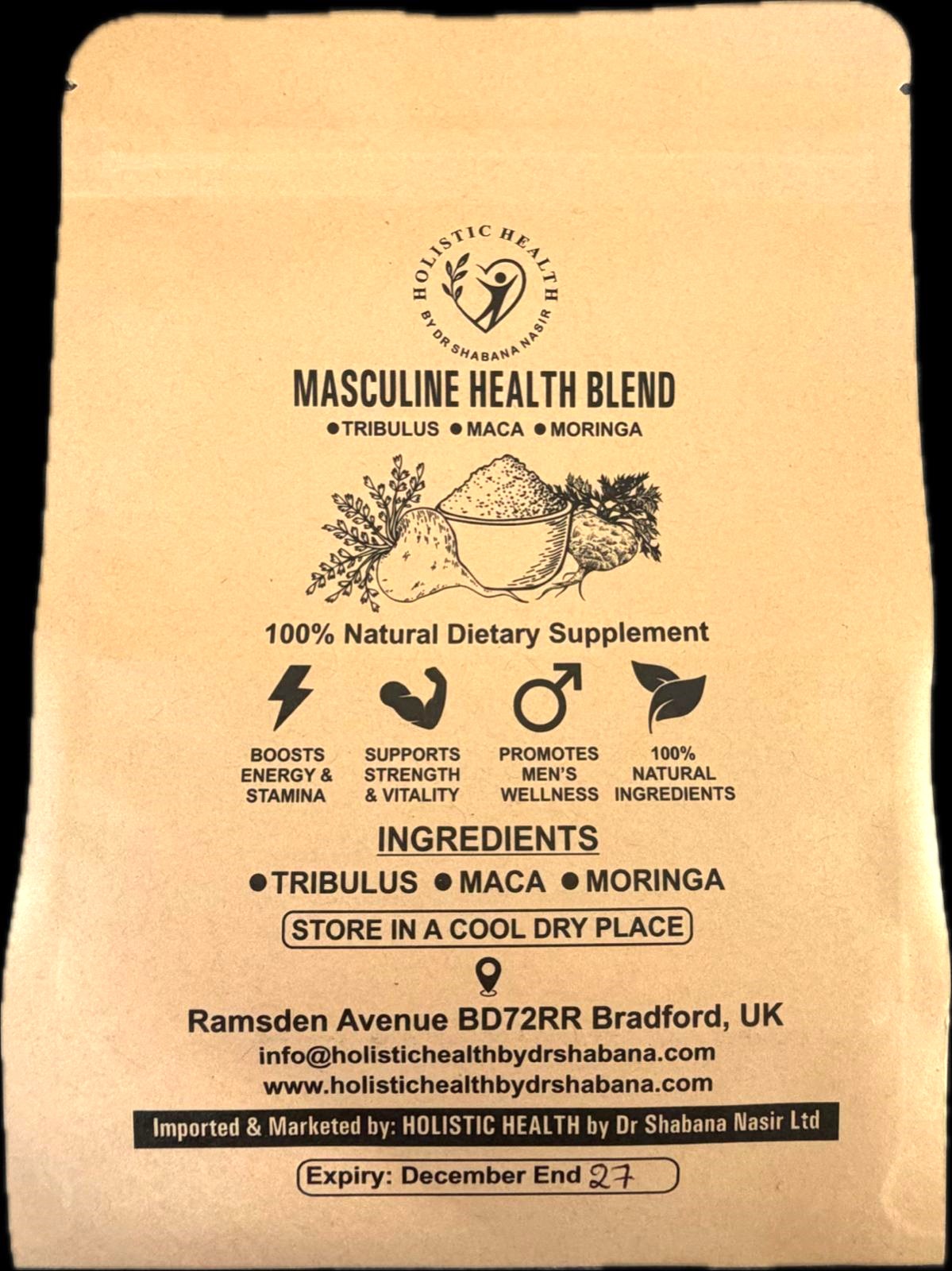 Masculine Health Blend | Tribulus, Maca & Moringa Supplement | 200g - Image 6